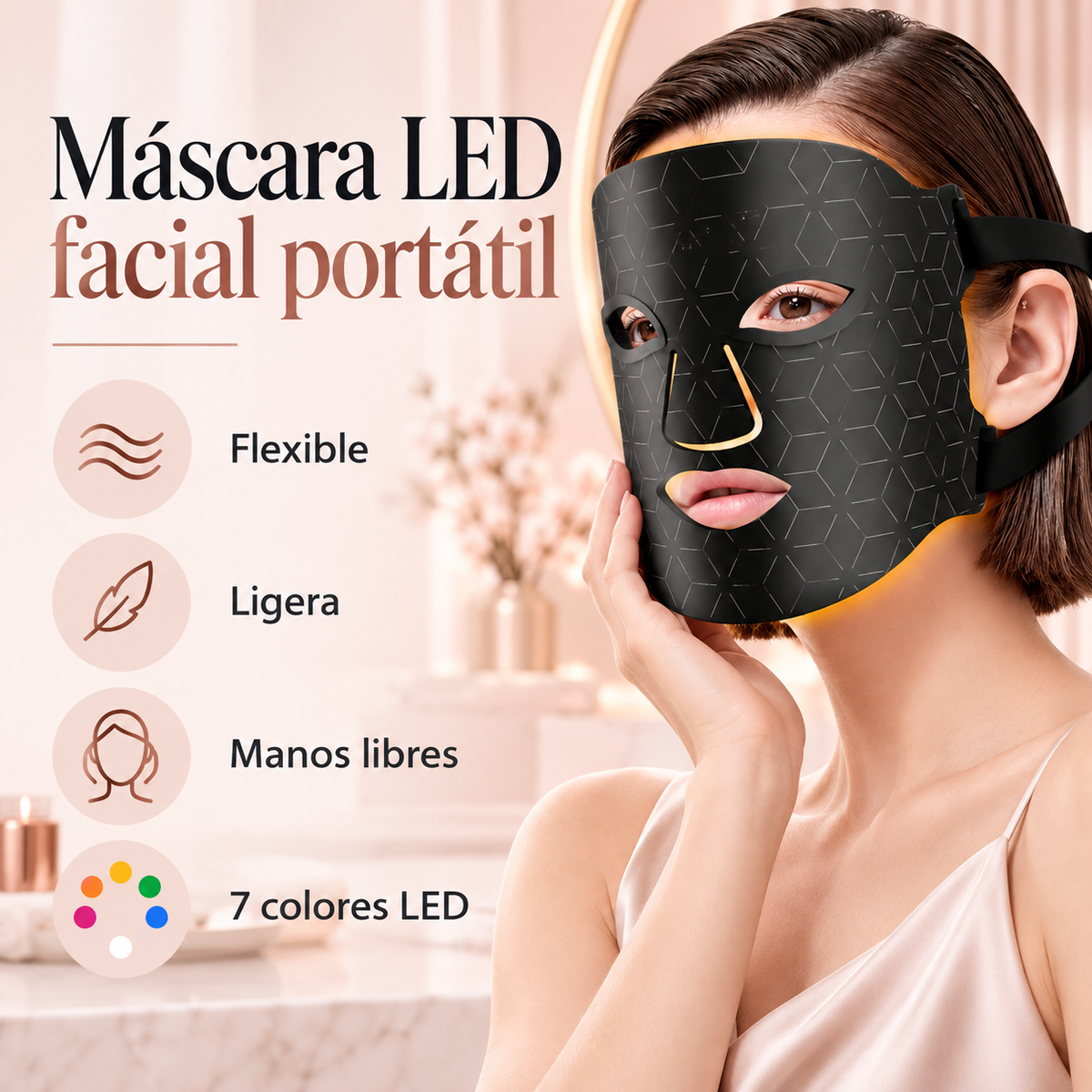 Uso seguro Mascarilla Facial LED BLUSH LAB